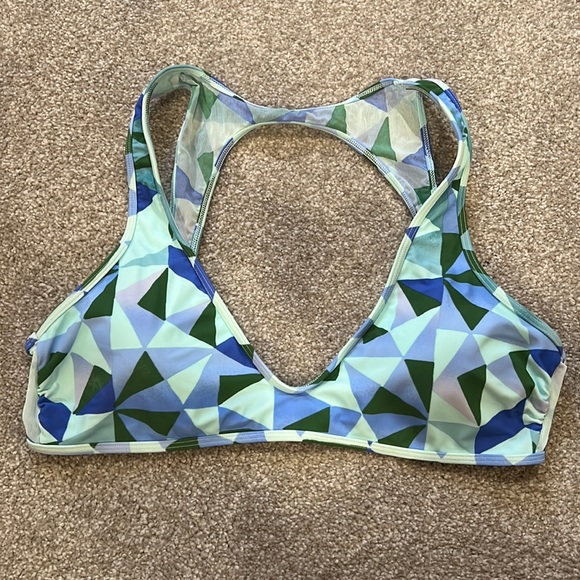 aerie Other - NWT Aerie Scoop Triangle Open Back Mesh Bikini Top SZ L